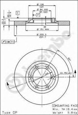 Тормозной диск BRECO BS7355