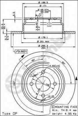 Тормозной диск BRECO BS 7432