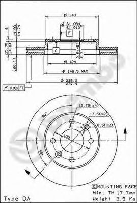 Тормозной диск BRECO BS 7877