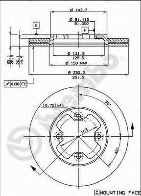 Тормозной диск BRECO BS7918