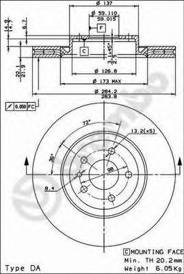 Тормозной диск BRECO BS 7975