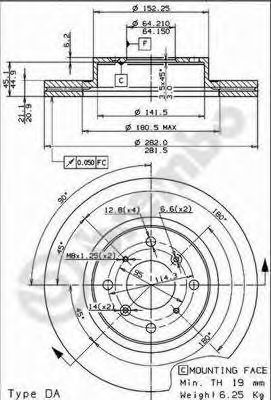 Тормозной диск BRECO BS 7985