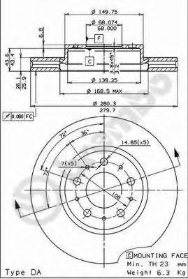 Тормозной диск BRECO BS 8144