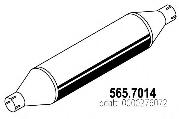 Средний / конечный глушитель ОГ ASSO 565.7014