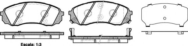 Комплект тормозных колодок, дисковый тормоз WOKING P13913.02