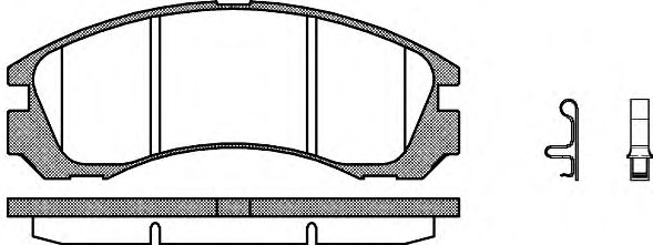 Комплект тормозных колодок, дисковый тормоз WOKING P2543.32