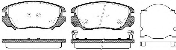 Комплект тормозных колодок, дисковый тормоз WOKING P12853.02