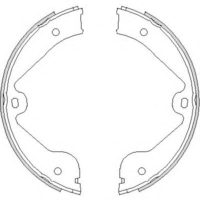 Комплект тормозных колодок, стояночная тормозная система WOKING Z4735.00