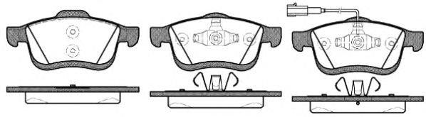 Комплект тормозных колодок, дисковый тормоз WOKING P10833.01