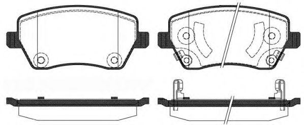 Комплект тормозных колодок, дисковый тормоз WOKING P8873.02