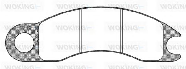 Комплект тормозных колодок, дисковый тормоз WOKING JSA 910321