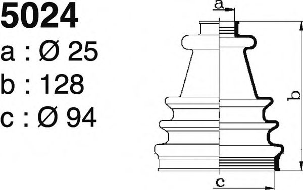 Комплект пылника, приводной вал DEPA 5024