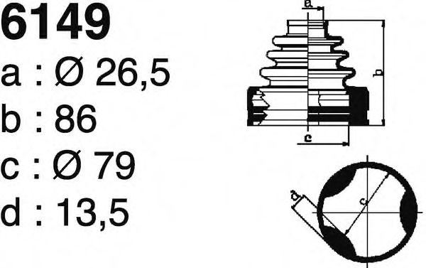 Комплект пылника, приводной вал DEPA 6149