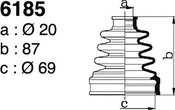 Комплект пылника, приводной вал DEPA 6185