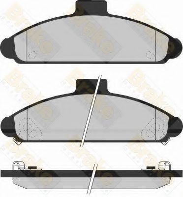 Комплект тормозных колодок, дисковый тормоз Brake ENGINEERING PA936