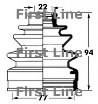 Пыльник, приводной вал FIRST LINE FCB6046