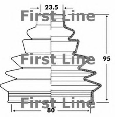 Пыльник, приводной вал FIRST LINE FCB6076