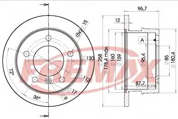 Тормозной диск FREMAX BD-0184