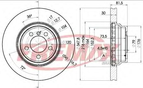 Тормозной диск FREMAX BD-0267