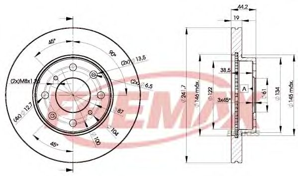 Тормозной диск FREMAX BD-0838