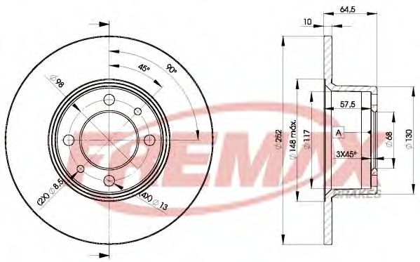 Тормозной диск FREMAX BD-1070