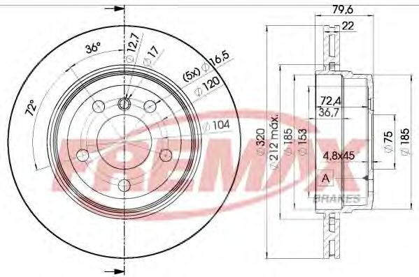 Тормозной диск FREMAX BD-2218