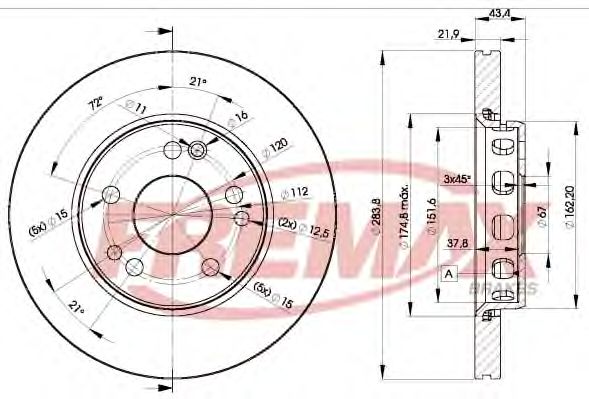 Тормозной диск FREMAX BD-2312