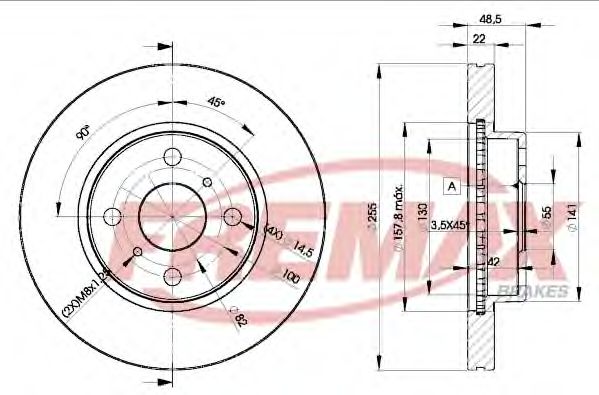 Тормозной диск FREMAX BD-2550