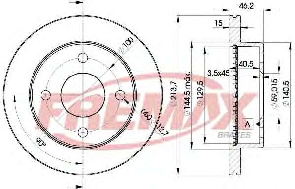 Тормозной диск FREMAX BD-4105