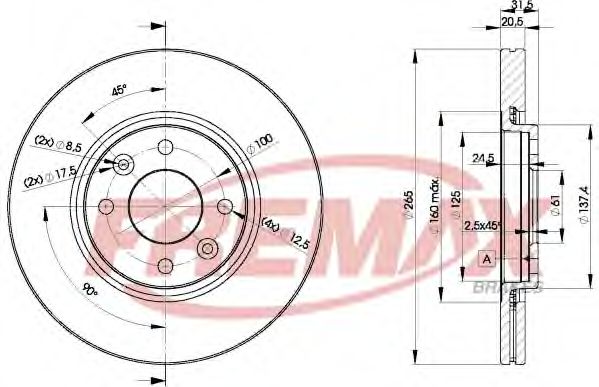 Тормозной диск FREMAX BD-4193