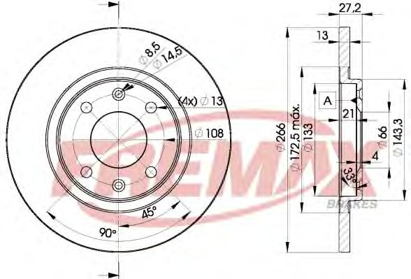 Тормозной диск FREMAX BD-4692