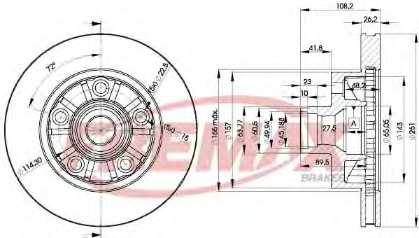 Тормозной диск FREMAX BD-7922
