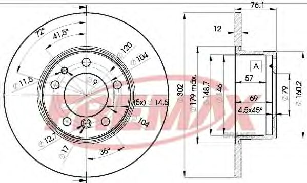 Тормозной диск FREMAX BD-8042