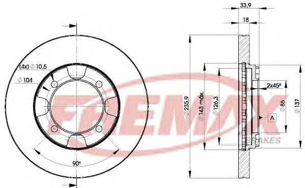 Тормозной диск FREMAX BD-8735