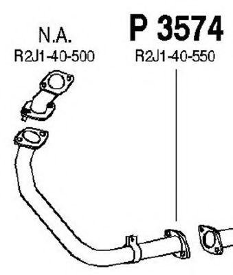 Труба выхлопного газа FENNO P3574