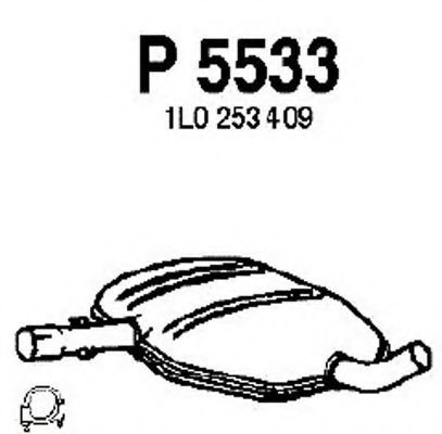 Средний глушитель выхлопных газов FENNO P5533