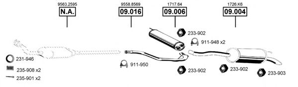 Система выпуска ОГ ASMET CI090375