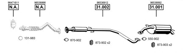 Система выпуска ОГ ASMET DE240280