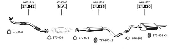Система выпуска ОГ ASMET DE240475