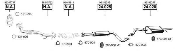 Система выпуска ОГ ASMET DE240495