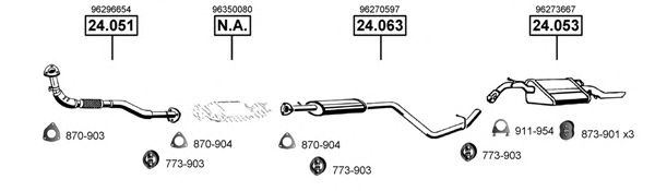 Система выпуска ОГ ASMET DE241250