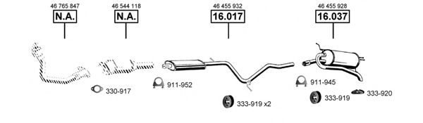 Система выпуска ОГ ASMET FI161520