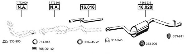 Система выпуска ОГ ASMET FI163640