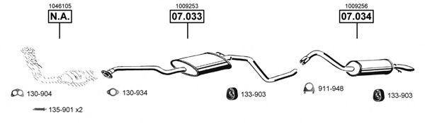 Система выпуска ОГ ASMET FO070945