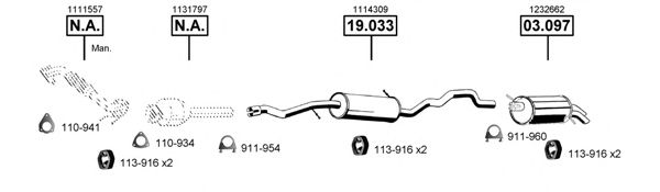 Система выпуска ОГ ASMET FO073220