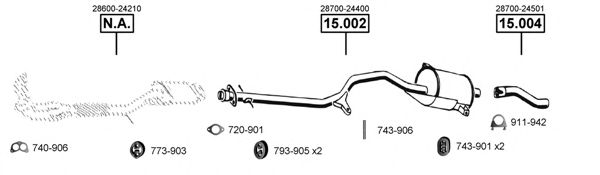Система выпуска ОГ ASMET HY151240