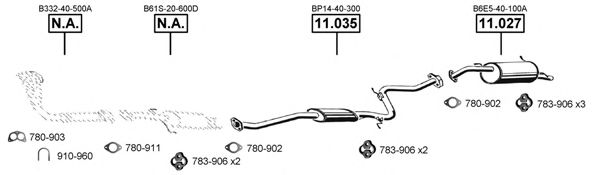 Система выпуска ОГ ASMET MA110850