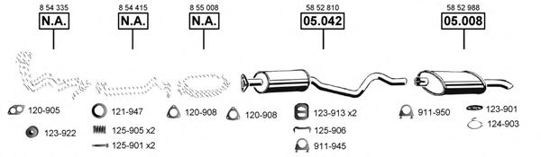 Система выпуска ОГ ASMET OP053270