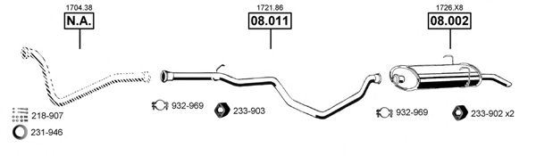 Система выпуска ОГ ASMET PE083310