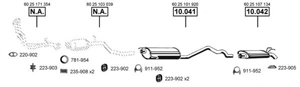 Система выпуска ОГ ASMET RE100800